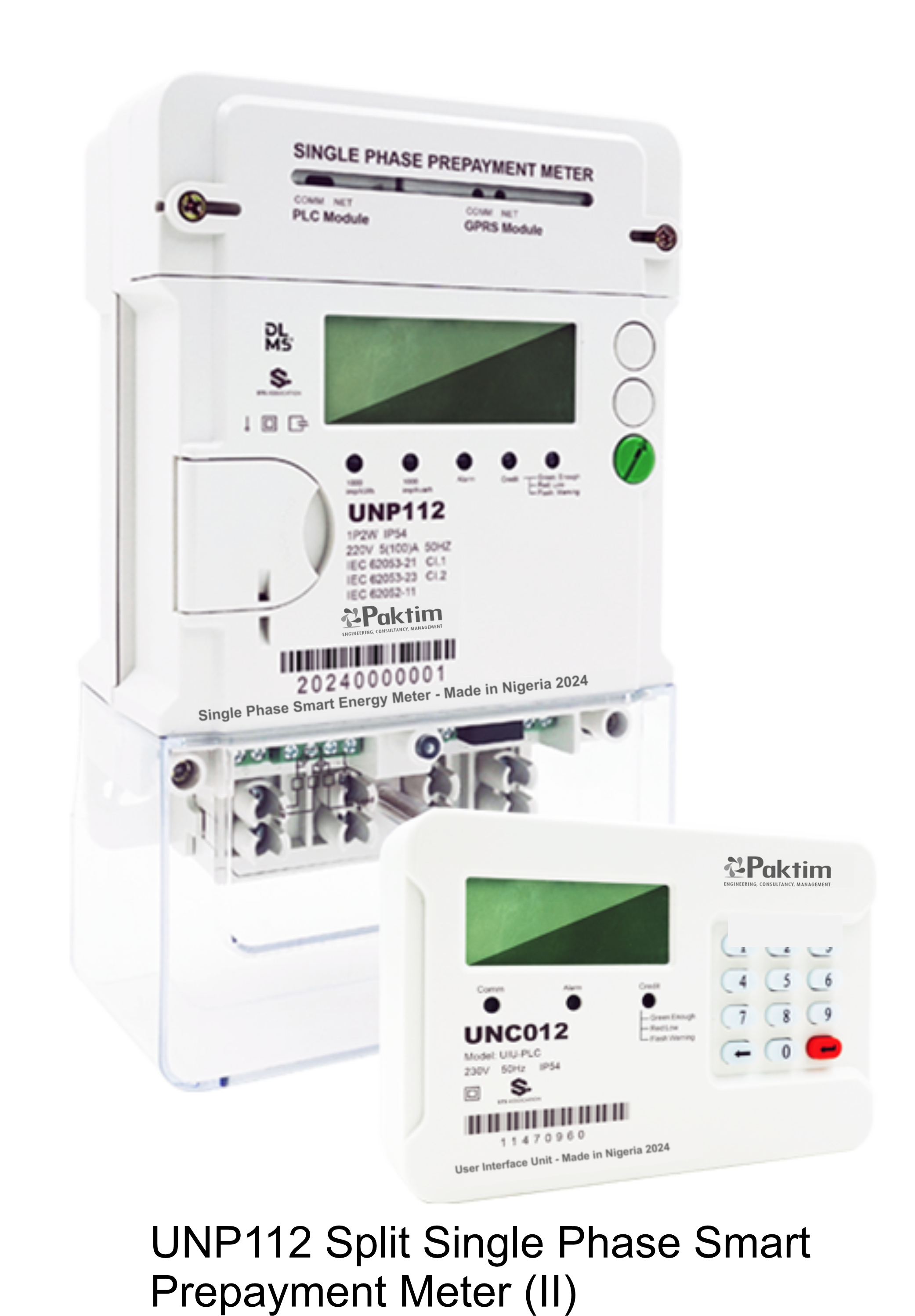 UNP112 Split Single Phase Smart Prepayment Meter (II)